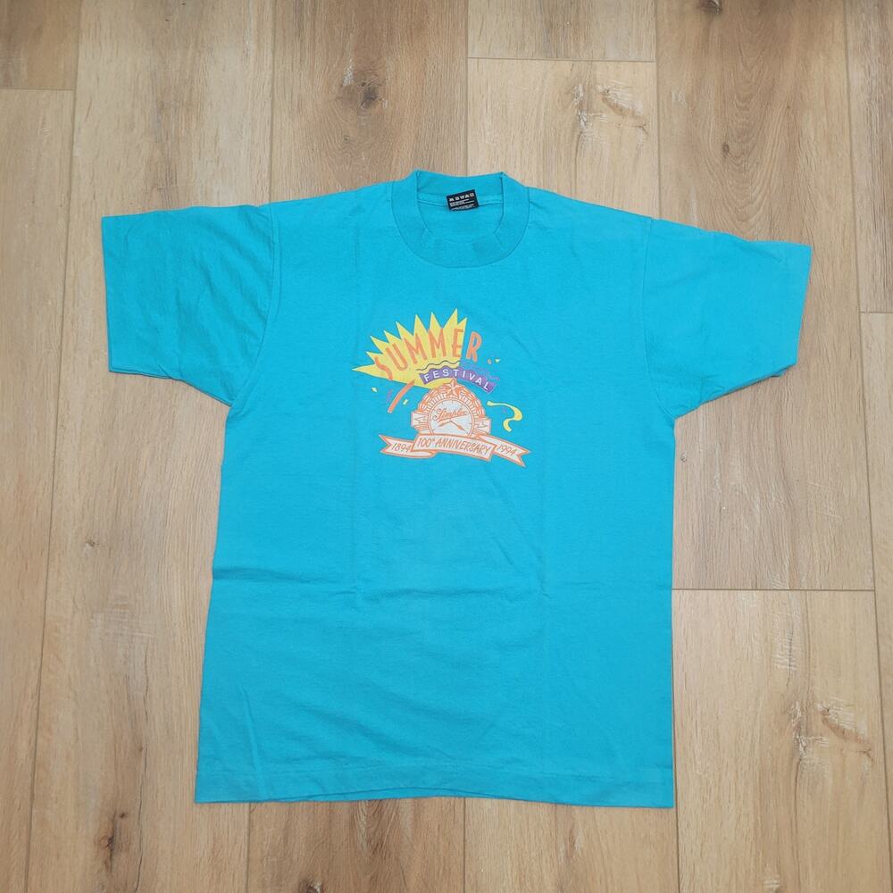 VTG 1994 50/50 PAPER THIN Single Stitch T-Shirt Mens M (Tagged L) USA Made